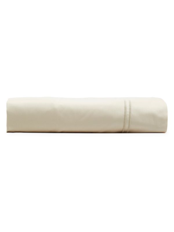 Saks Fifth Avenue Baratto Stitch Egyptian Cotton Flat Sheet